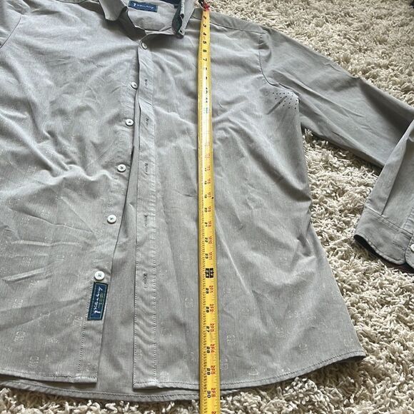 William Murray Long Sleeve Golf Button Down Shirt Rocks Glass Print EUC - Picture 8 of 16